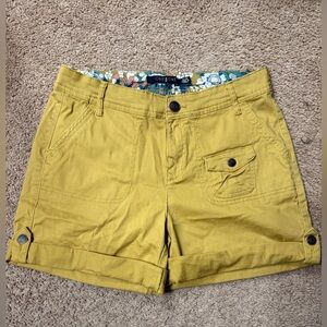 one 5 one Mustard Cargo Shorts